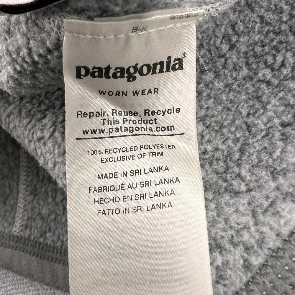 Patagonia‎ Better Sweater Kids XL 14 Full Zip Fleece Jacket Grey Gorpcore Active